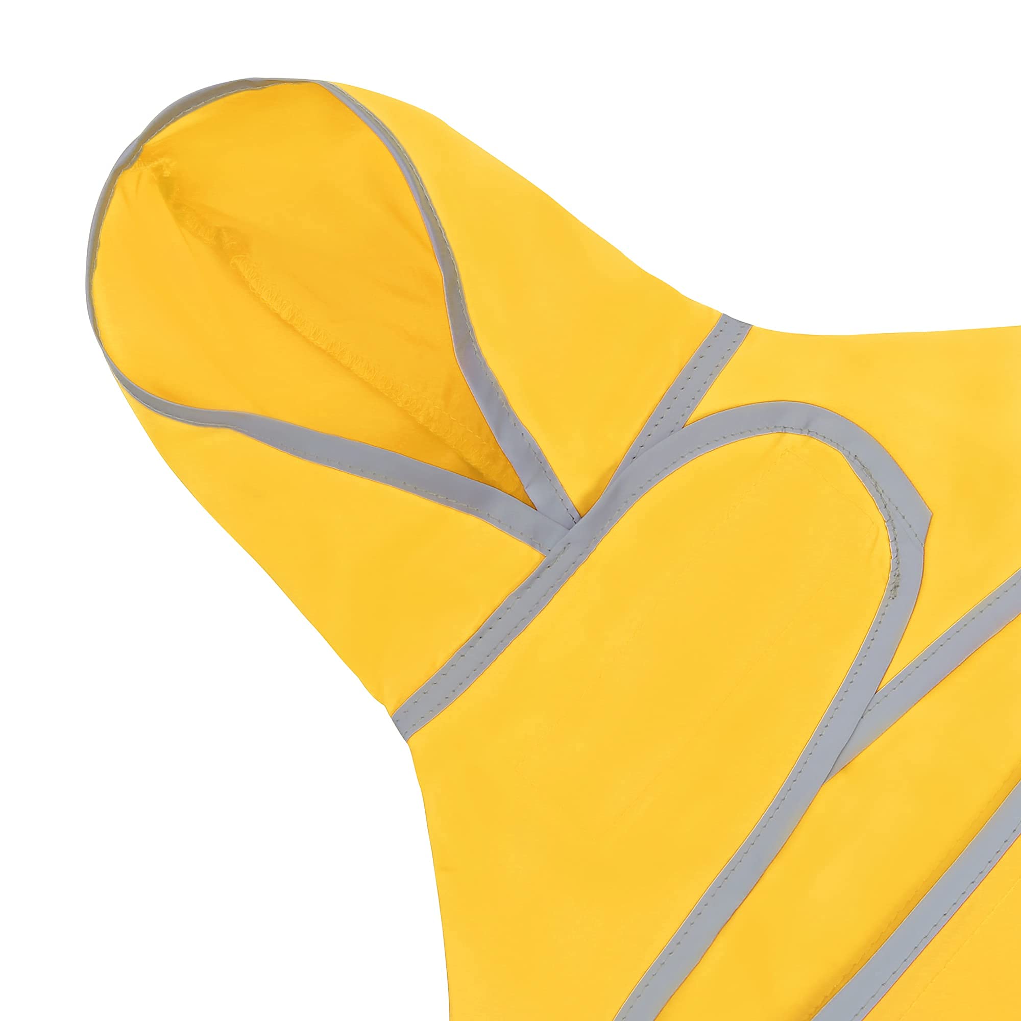 Waterproof Dog Raincoat with Hood & Leash Hole - Adjustable Belly Strap & Reflective Strips for Small Medium Large Dogs - Lightweight Pet Rain Jacket for Walking, Hiking & Outdoor Adventures