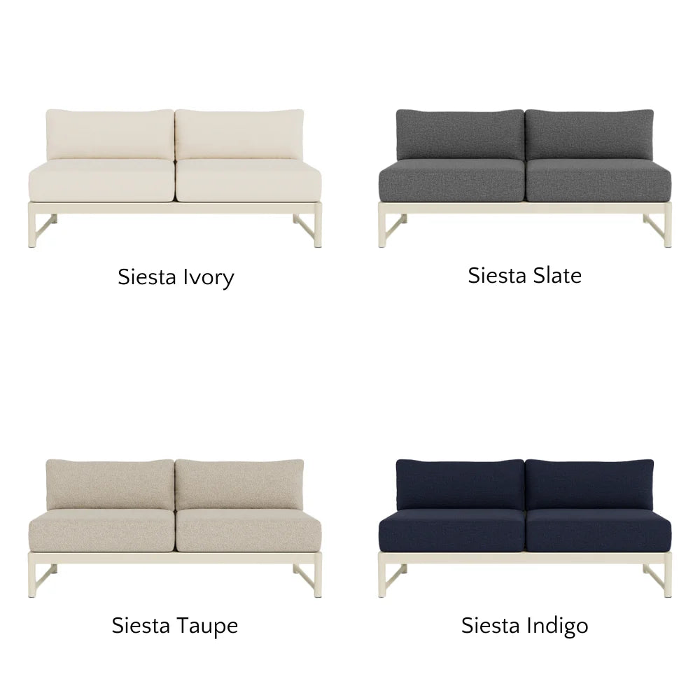 Breeze XL Outdoor 2-Seat Armless Sofa - Waterproof Patio Furniture for Garden, Poolside & Balcony Relaxation