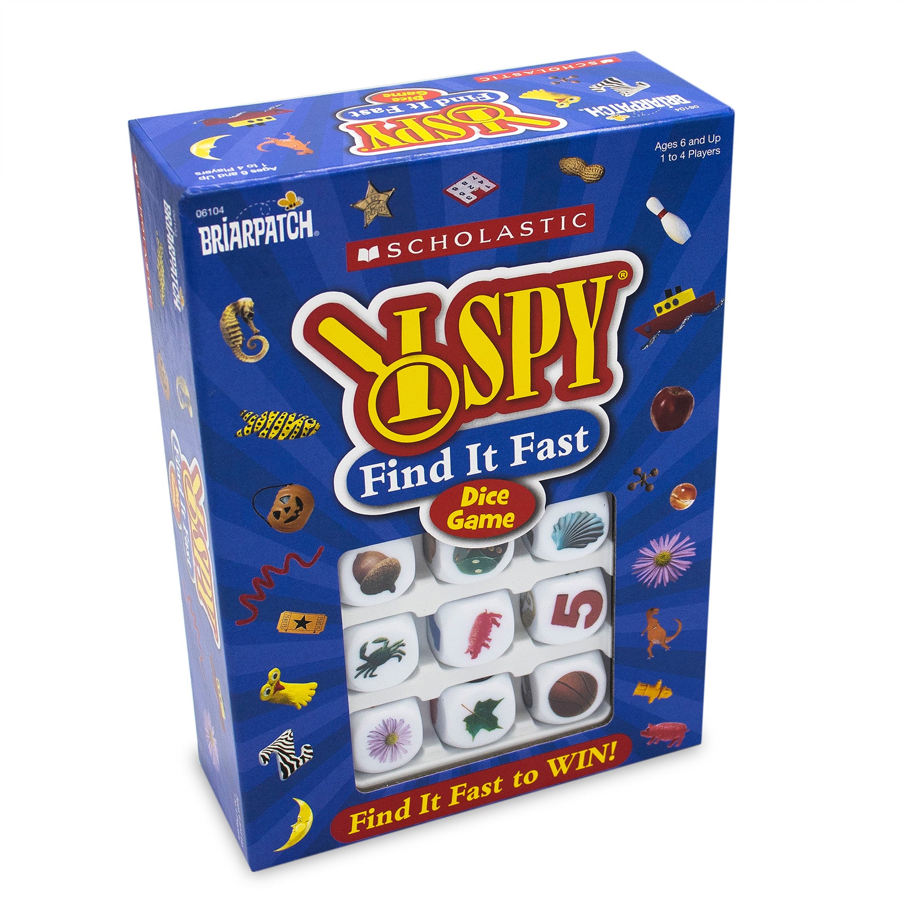 Briarpatch Scholastic I SPY Find It Fast Dice Game - Fun Educational Board Game for Kids Ages 4-8 | Perfect for Family Game Night & Classroom Learning Activities