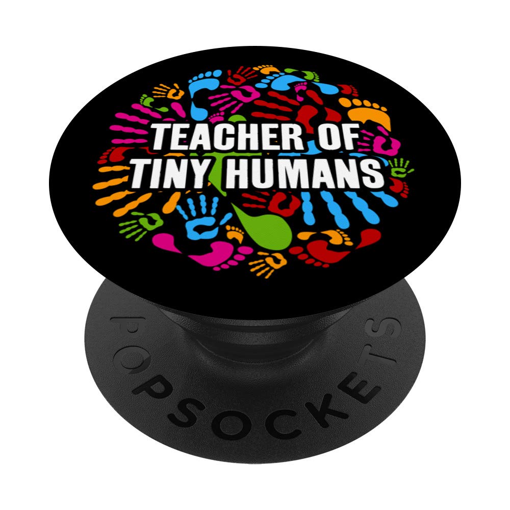 Teacher of Tiny Humans Teacher Appreciation Day PopSockets - Phone Grip & Stand for iPhone, Samsung, Tablets - Perfect Gift for Educators, Back to School, Classroom Use
