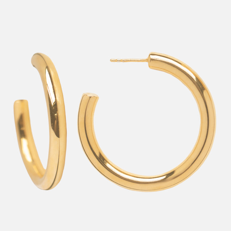 Medium Tube Hoops - Lightweight & Durable Stainless Steel Earrings for Women | Perfect for Everyday Wear, Parties & Gifting