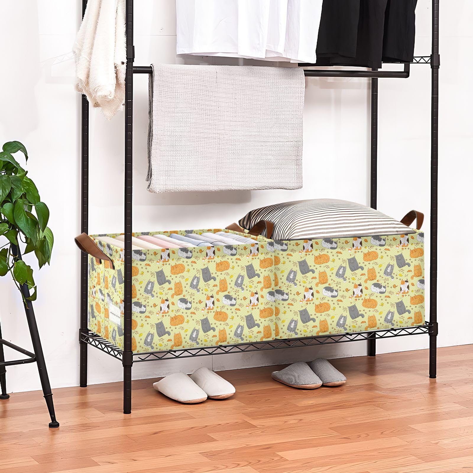 Versatile Toy Storage Bin for Dogs & Cats - Yellow Organizer for Playrooms