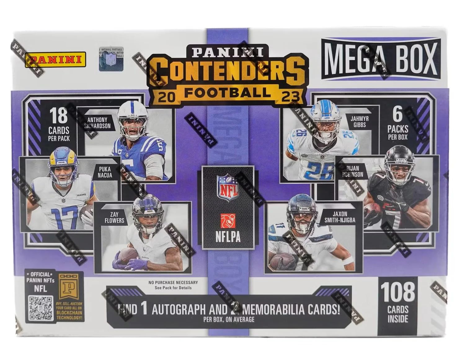 2023 Panini Contenders Football Hobby Mega Box - Exclusive Orange Parallel Trading Cards | Collectible NFL Player Cards for Sports Memorabilia & Fantasy Football Fans