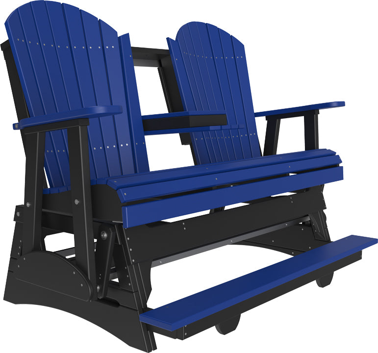 LuxCraft 5-Foot Adirondack Balcony Glider Chair - Outdoor Patio Furniture for Relaxing on Porch, Deck or Garden