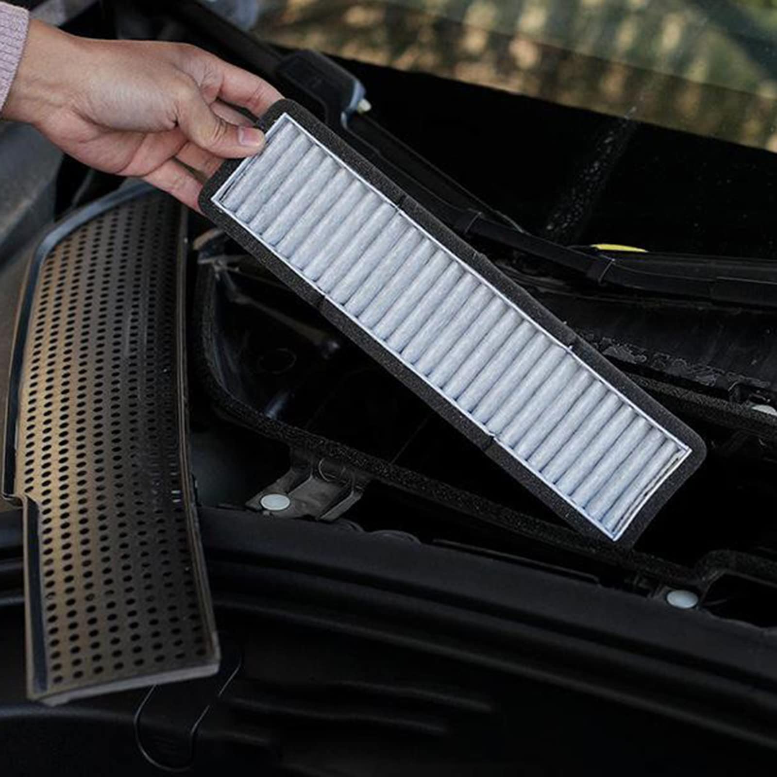 ZPTECH Premium Air Conditioning Inlet Filter for Tesla Model 3 & Y - White Cabin Air Filter Replacement | Improves Air Quality & Protects HVAC System | Perfect for Allergy Sufferers & Clean Air Enthusiasts
