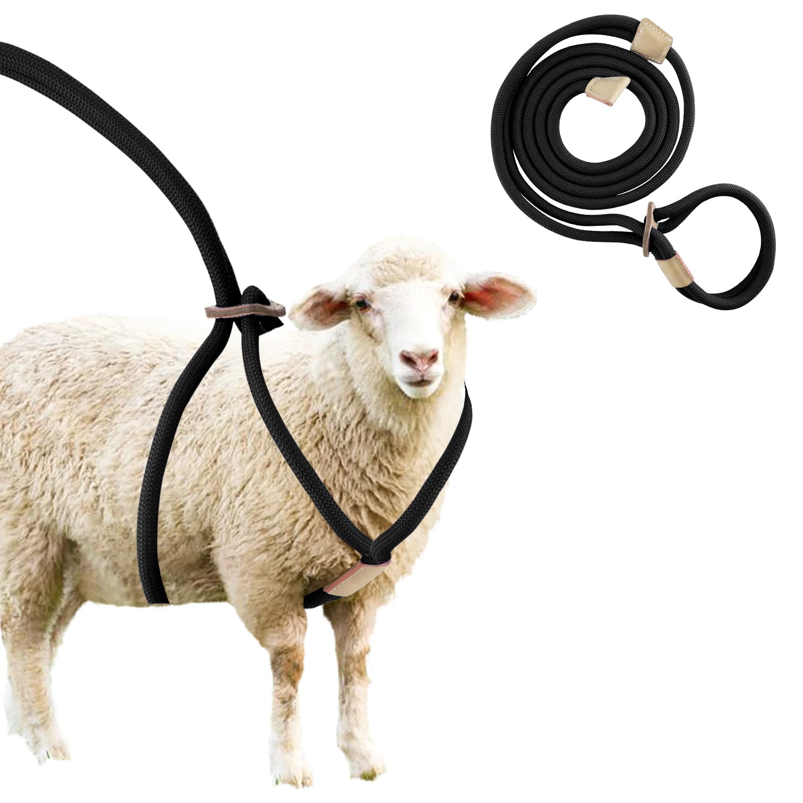 Premium Washable Goat Harness & Leash Set - Durable Livestock Supplies for Goats and Sheep, Ideal for Walking, Training, and Outdoor Adventures