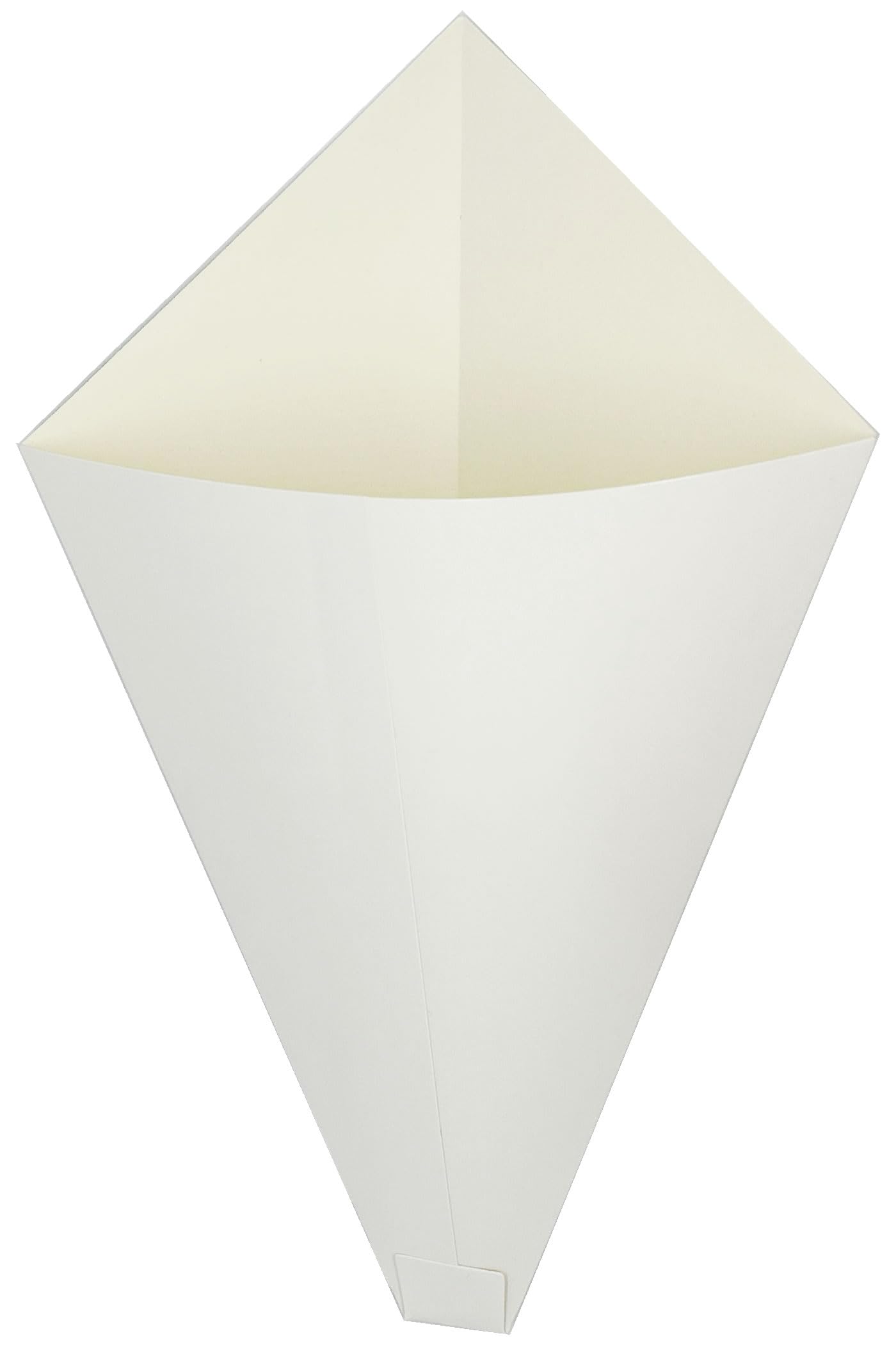 Premium White Heavy-Duty Cardboard Cones - Food Safe Disposable Cone Holders (1650 Pack) - Perfect for Hong Kong Egg Waffles, Ice Cream, Cotton Candy & Street Food Vendors
