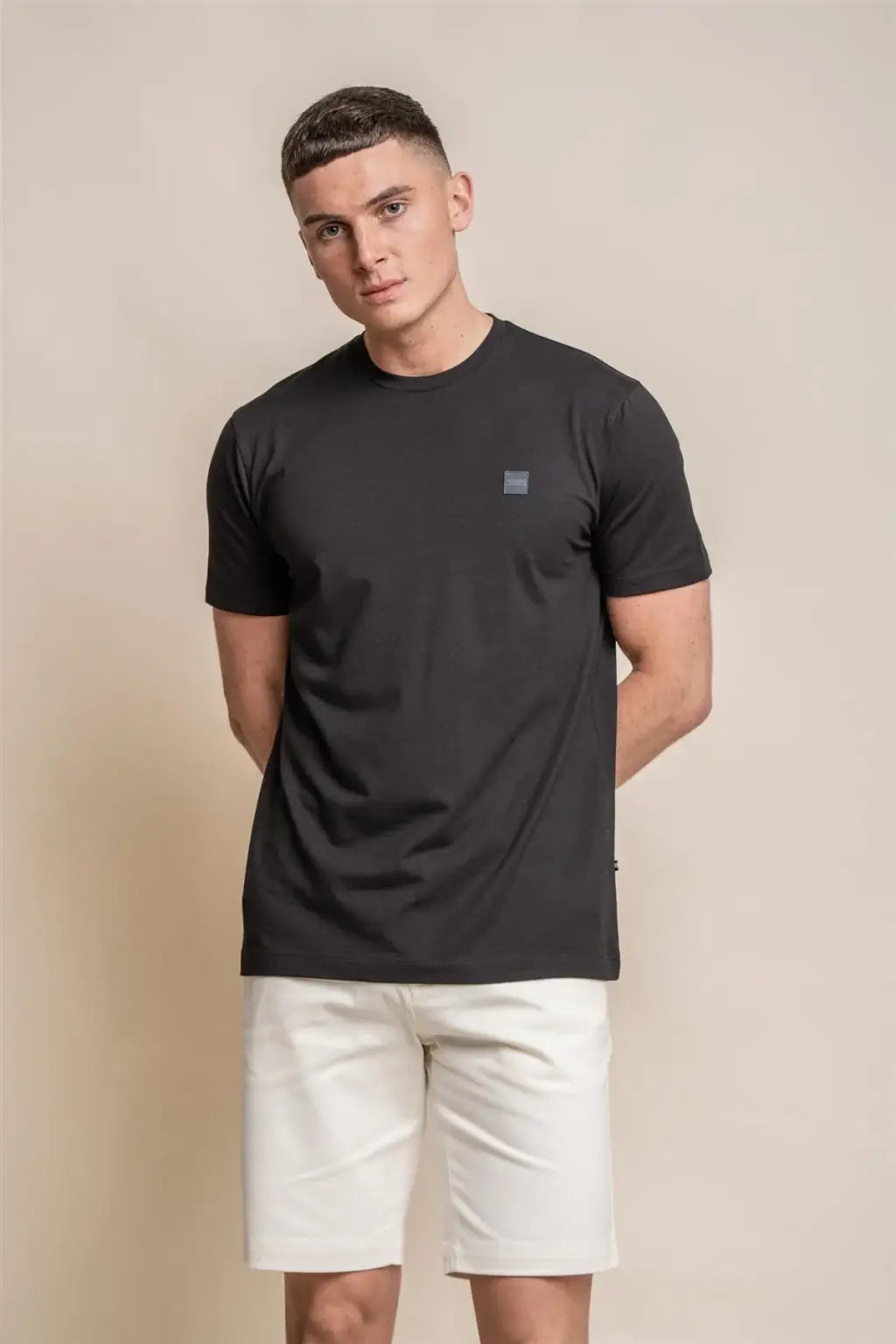 Cavani Men's Black Bogart T-Shirt - Comfortable Cotton Casual Tee for Everyday Wear, Work & Outings