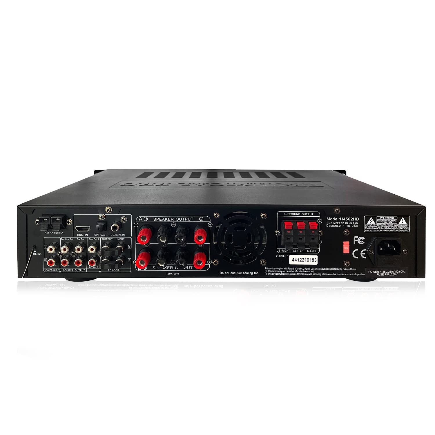 Technical Pro 3500W Peak Power Hybrid Bluetooth Amplifier - Home Audio Receiver with 2 Mic Inputs, RCA, HDMI, USB, SD Card & FM Radio | Wireless Remote for Home Theater, Karaoke & Party Sound System