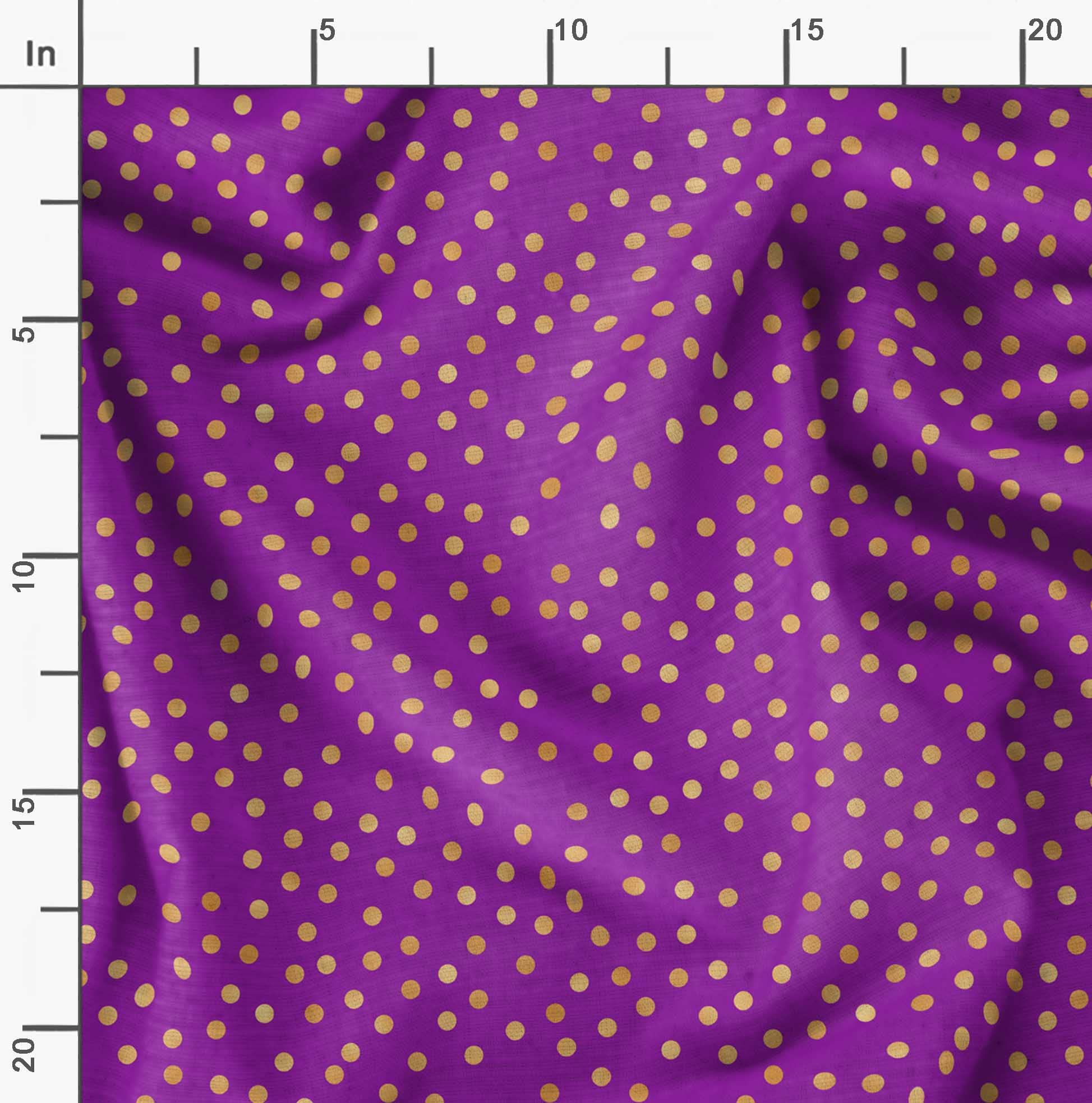 Soimoi Moss Georgette Purple Fabric by The Yard - 42 Inch Wide Polka Dot Printed Fabric for Dresses, Blouses & DIY Crafts - Lightweight Flowy Material for Fashion Sewing & Home Decor Projects