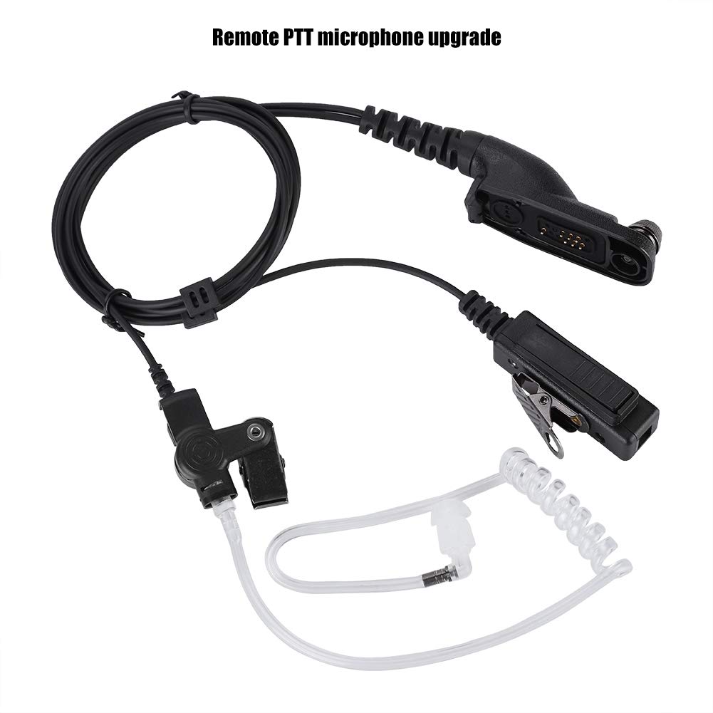 Black ABS Air Tube Earpiece Headset with Microphone - Secure Communication Device for Bodyguards, HAM Radio Enthusiasts & Security Professionals | Ideal for Covert Operations, Event Security & Two-Way Radio Use