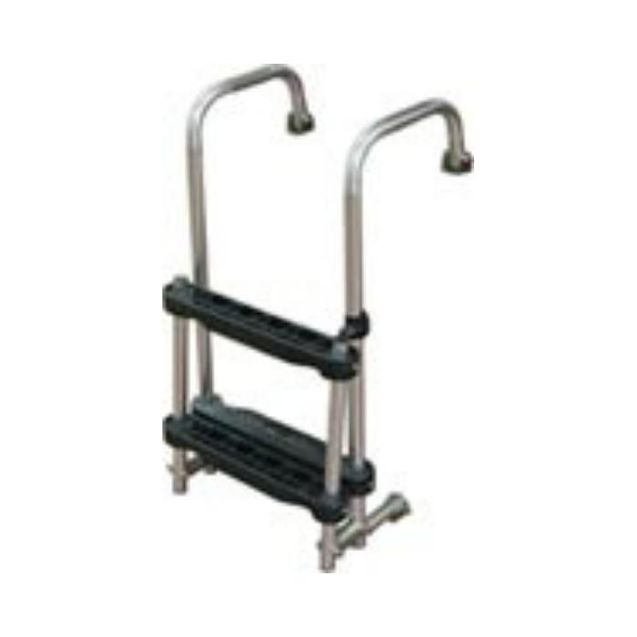 JIF Marine ESI 3 Step Transom Ladder for Boats - Stainless Steel Boat Ladder with Non-Slip Steps - Perfect for Swimming, Diving, and Easy Water Access