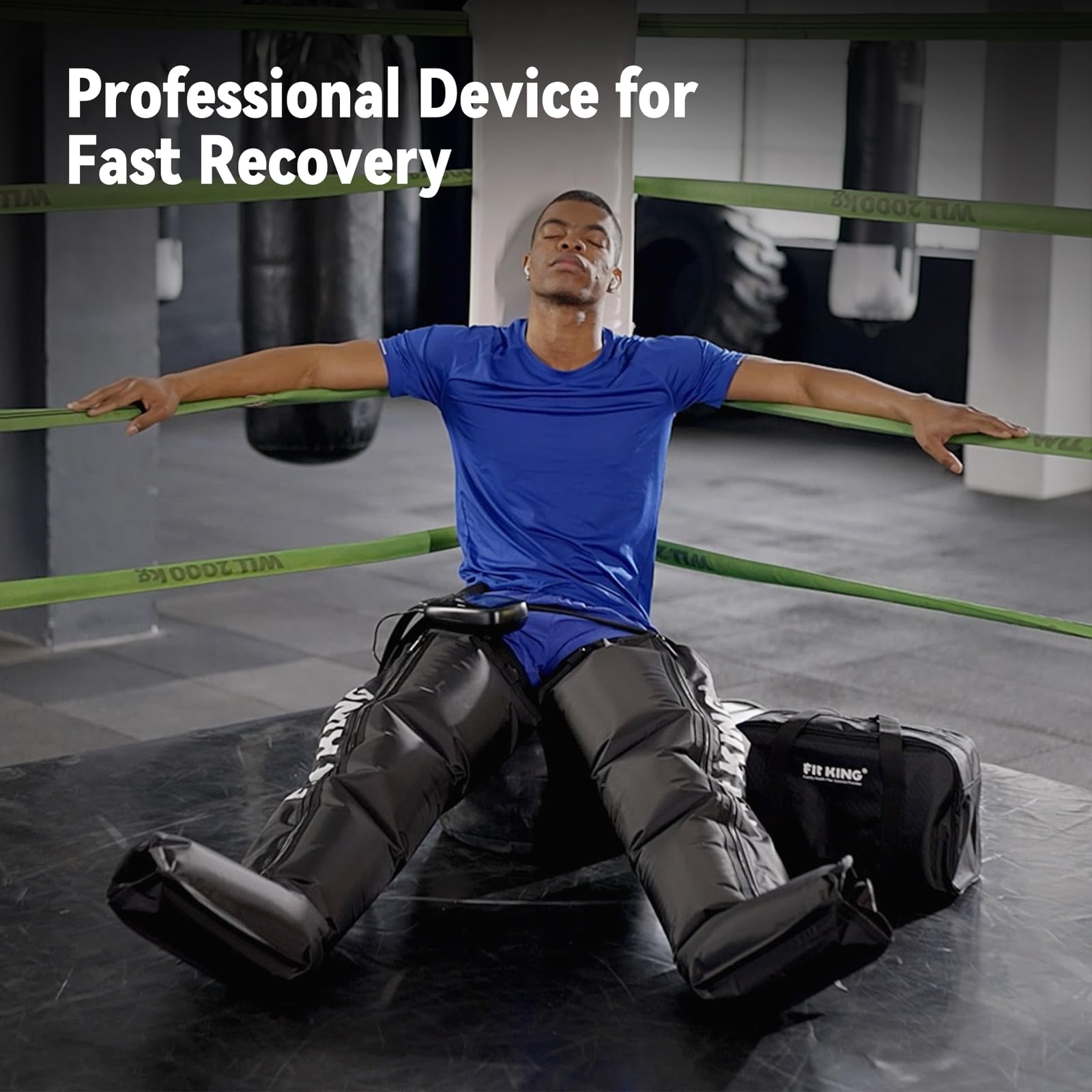 FIT KING Air Compression Recovery Boots - Dynamic Sequential Massage System for Athletes, Improves Circulation & Speeds Recovery - FSA HSA Approved (Medium) | Ideal for Post-Workout, Injury Rehabilitation & Muscle Recovery