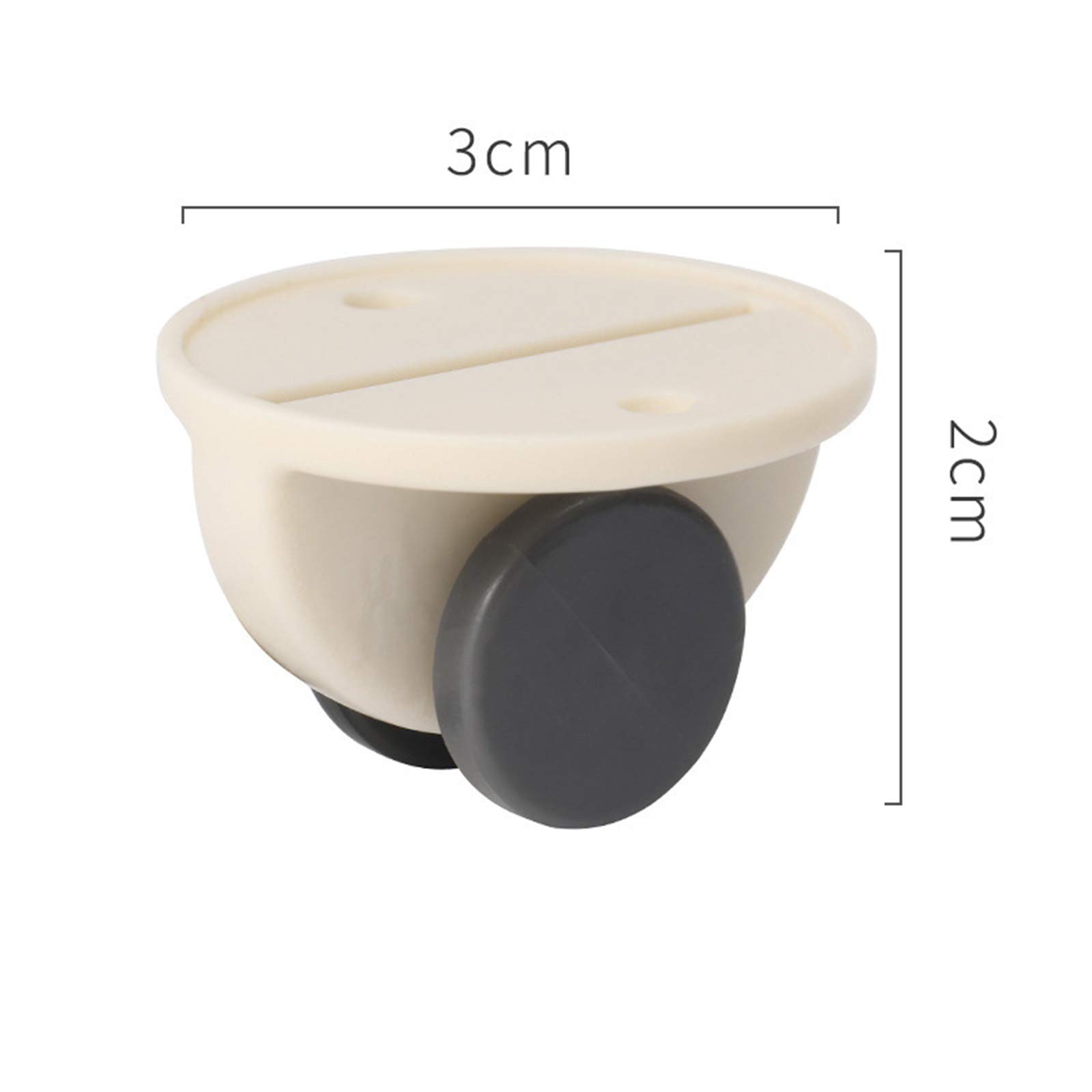 Heavy Duty Furniture Casters Wheels - Universal Storage Box Pulley with Fixed Scroll Wheels for Garbage Can, Tissue Box, Storage Bins (4 Pack, White) - Perfect for Home Organization & Moving Furniture