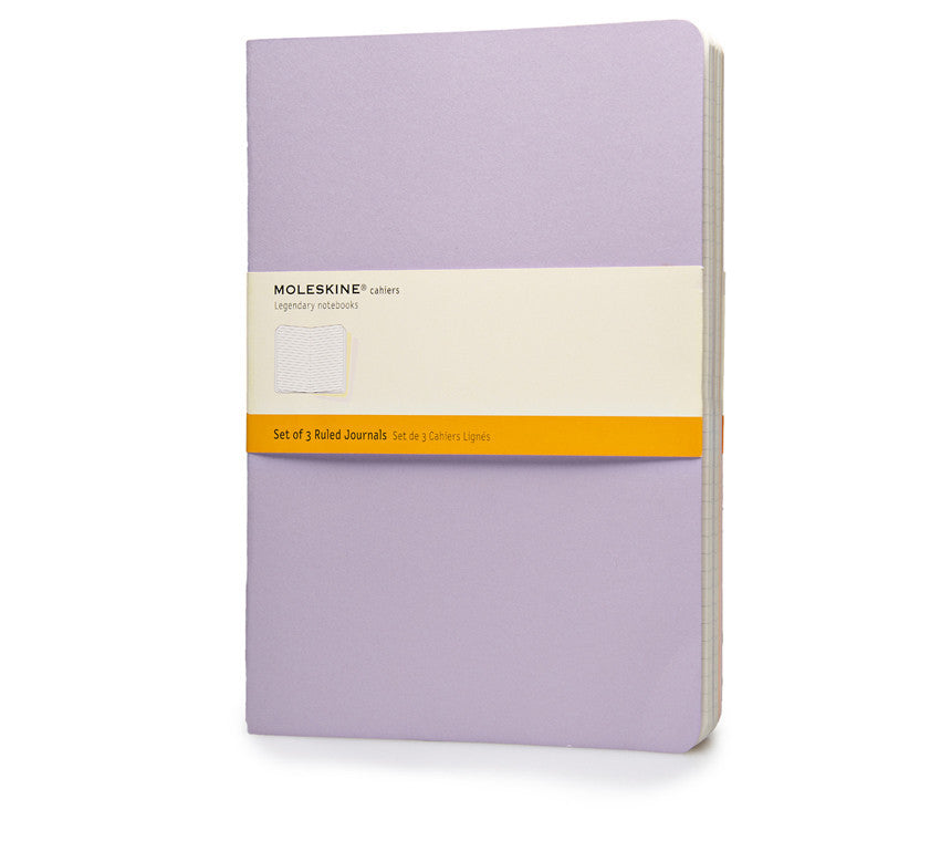 Premium Moleskine Ruled Cahier Journal Set - 3 Pack with Durable Cardboard Cover for Note Taking, Sketching & Daily Planning | Perfect for Students, Artists & Professionals