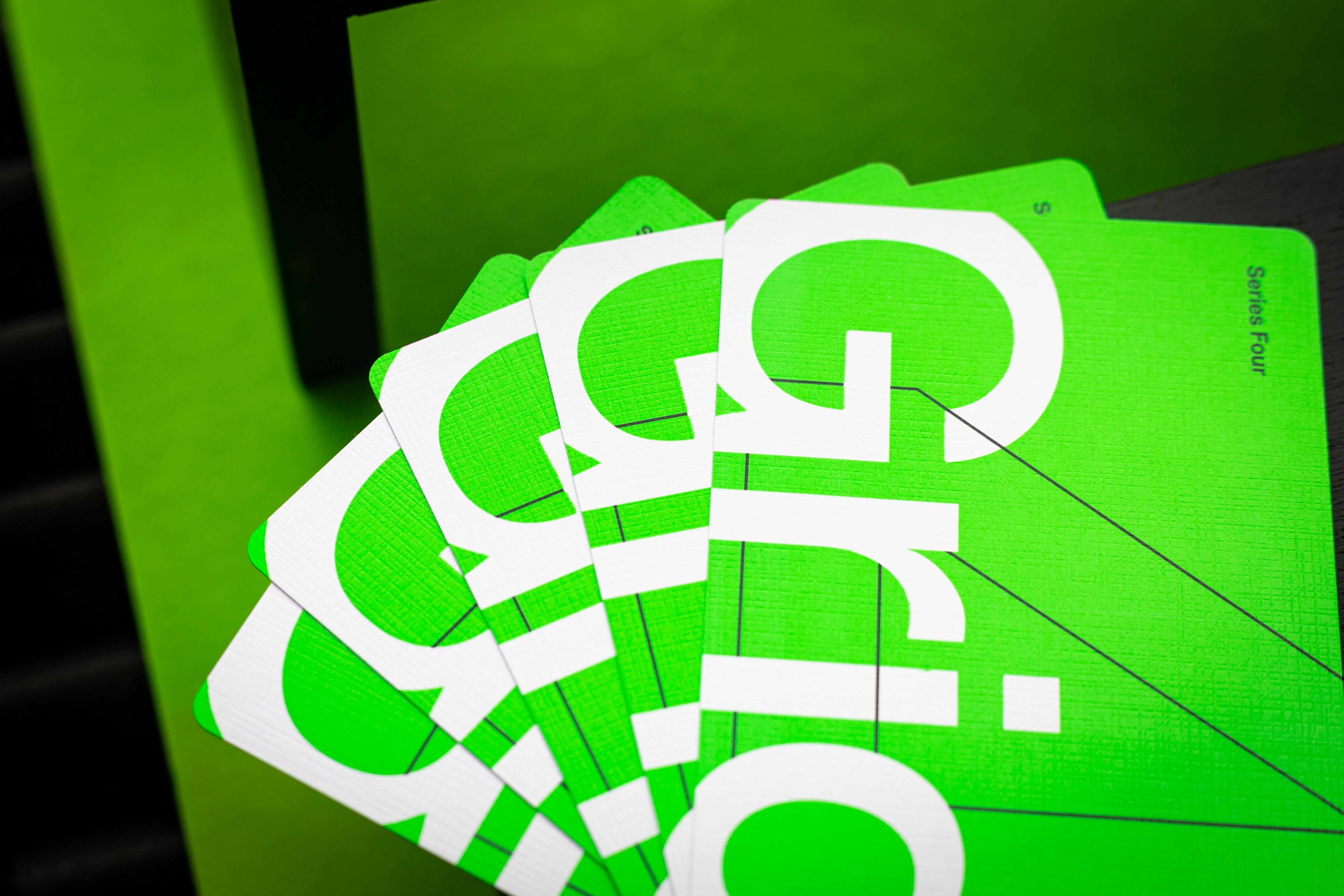 Grid Series Four Typographic Playing Cards - Unique Graphic Design Deck for Poker, Magic Tricks & Collectors | Perfect for Game Nights, Gifts & Cardistry