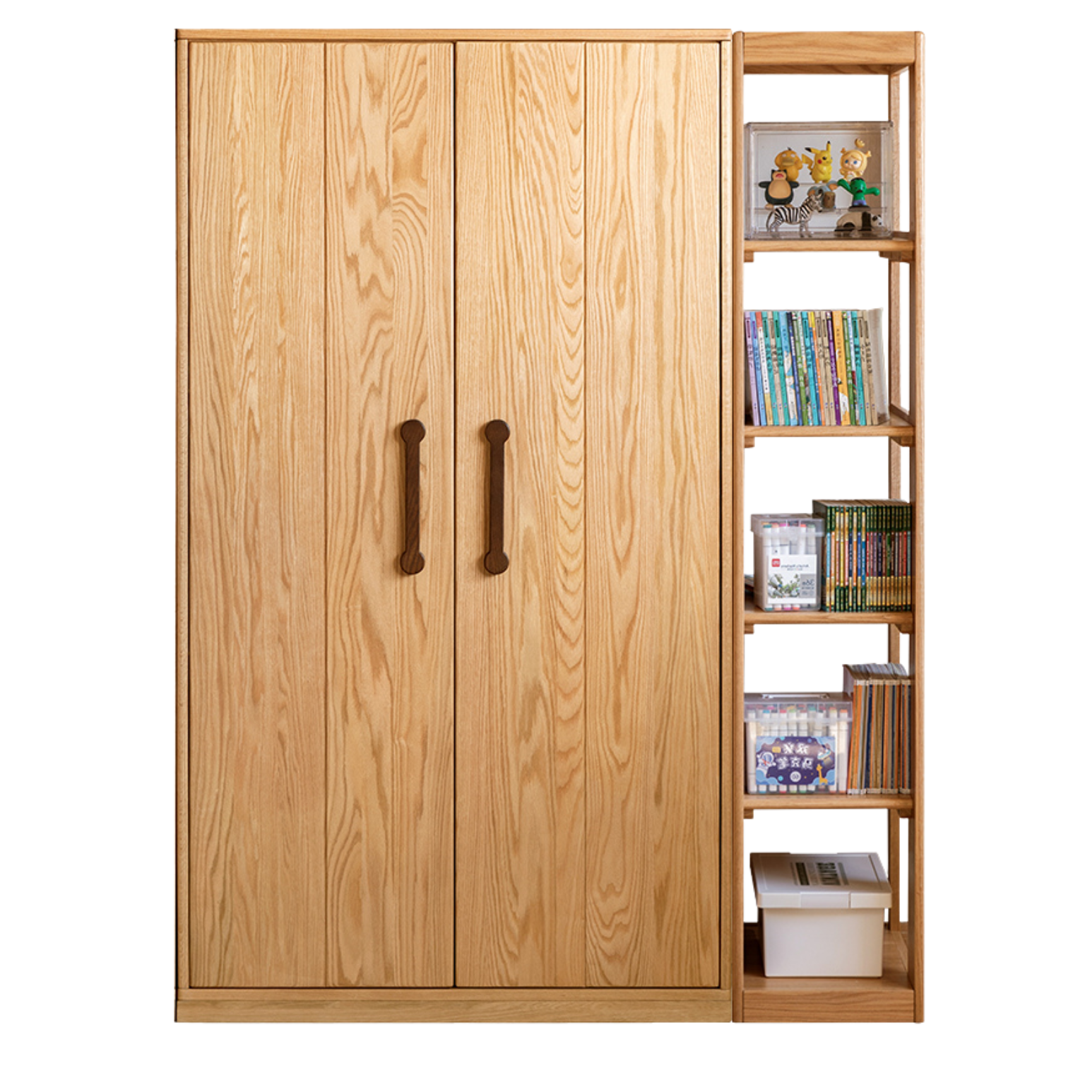 53.1x20.9x70.9 inch / 135x53x180 сm / Natural Wood Color / Double door wardrobe