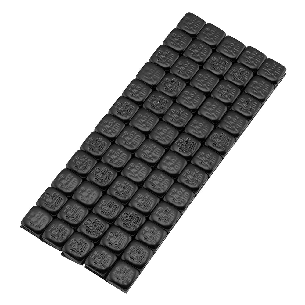 BikeMaster 1/4 oz Black Square Wheel Weights for Motorcycle & Bicycle - Perfect for Balancing Tires and Smooth Rides