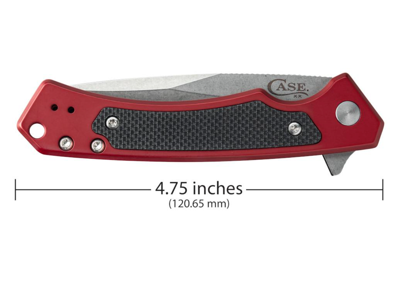 Premium RED Anodized Aluminum Case with Black G10 Inlay - Marilla S35VN Flipper Knife (CASE25881) | EDC, Outdoor Survival, Camping & Tactical Gear