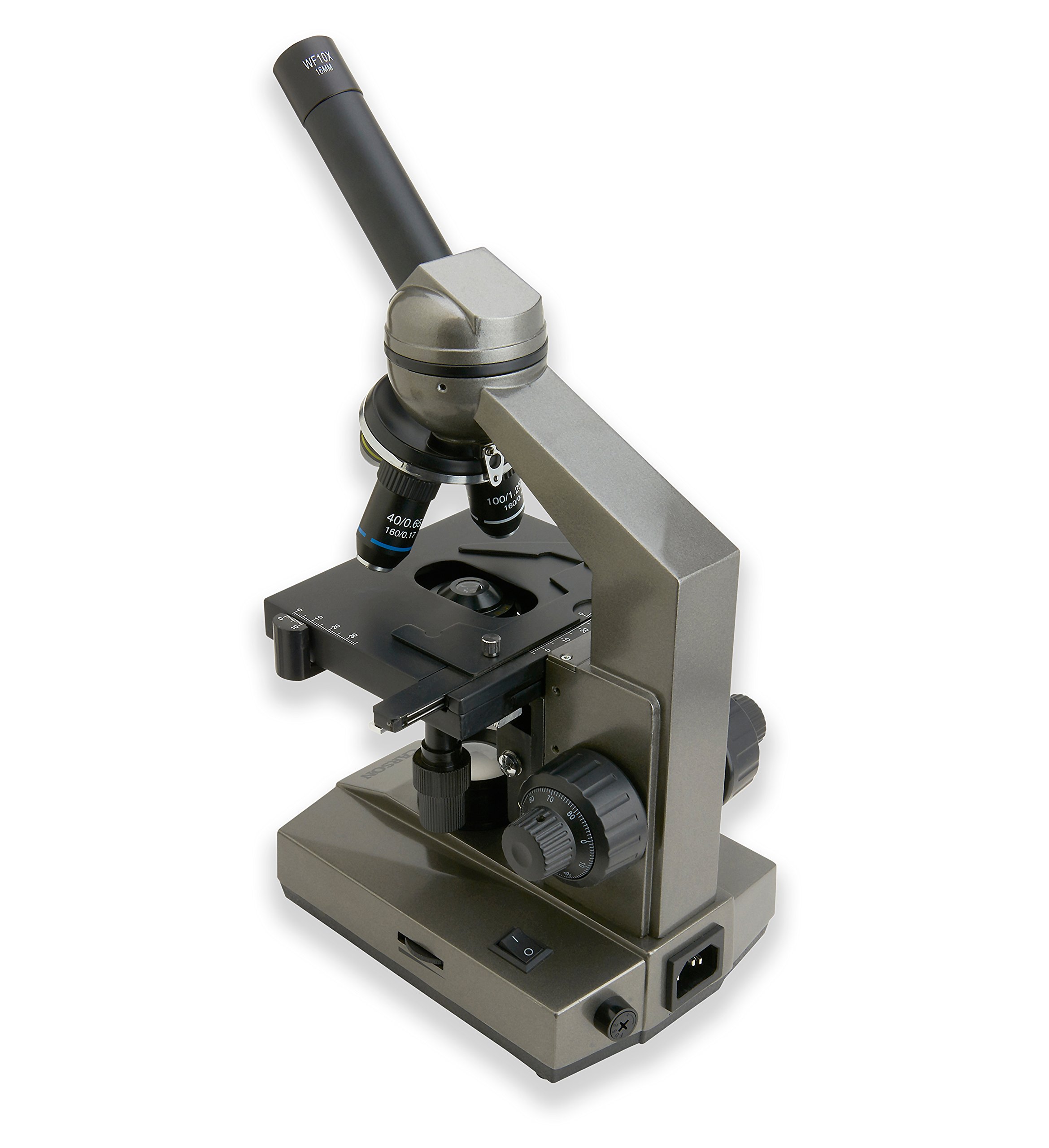 Carson MS-100SP Beginner Compound Microscope 100-1000x Magnification with Mechanical Stage & Smartphone Adapter - Perfect for Students, Home Science Labs & Digital Microphotography