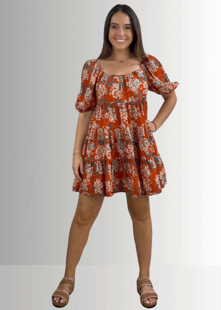 Floral Baby Doll Tiered Mini Dress for Girls - Cute & Comfortable Summer Outfit for Parties, Photos & Playdates