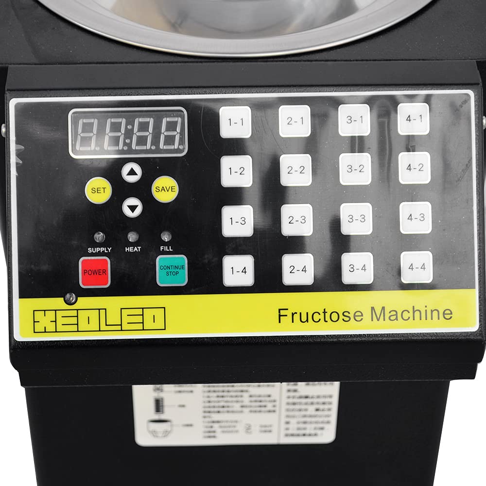 16-Grid Automatic Sugar Dispenser Machine for Bubble Tea Shop - 9L Black Fructose & Syrup Dispenser for Precise Quantities | Perfect for Bubble Tea, Coffee, and Dessert Shops