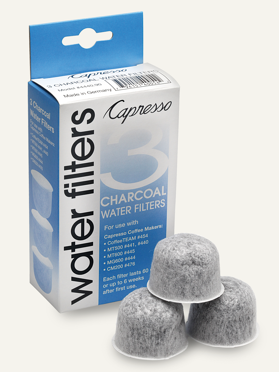 Capresso Water Filters 3-Pack - Replacement Cartridges for Coffee Makers & Espresso Machines | Improve Taste & Remove Impurities | Perfect for Home, Office & Commercial Use
