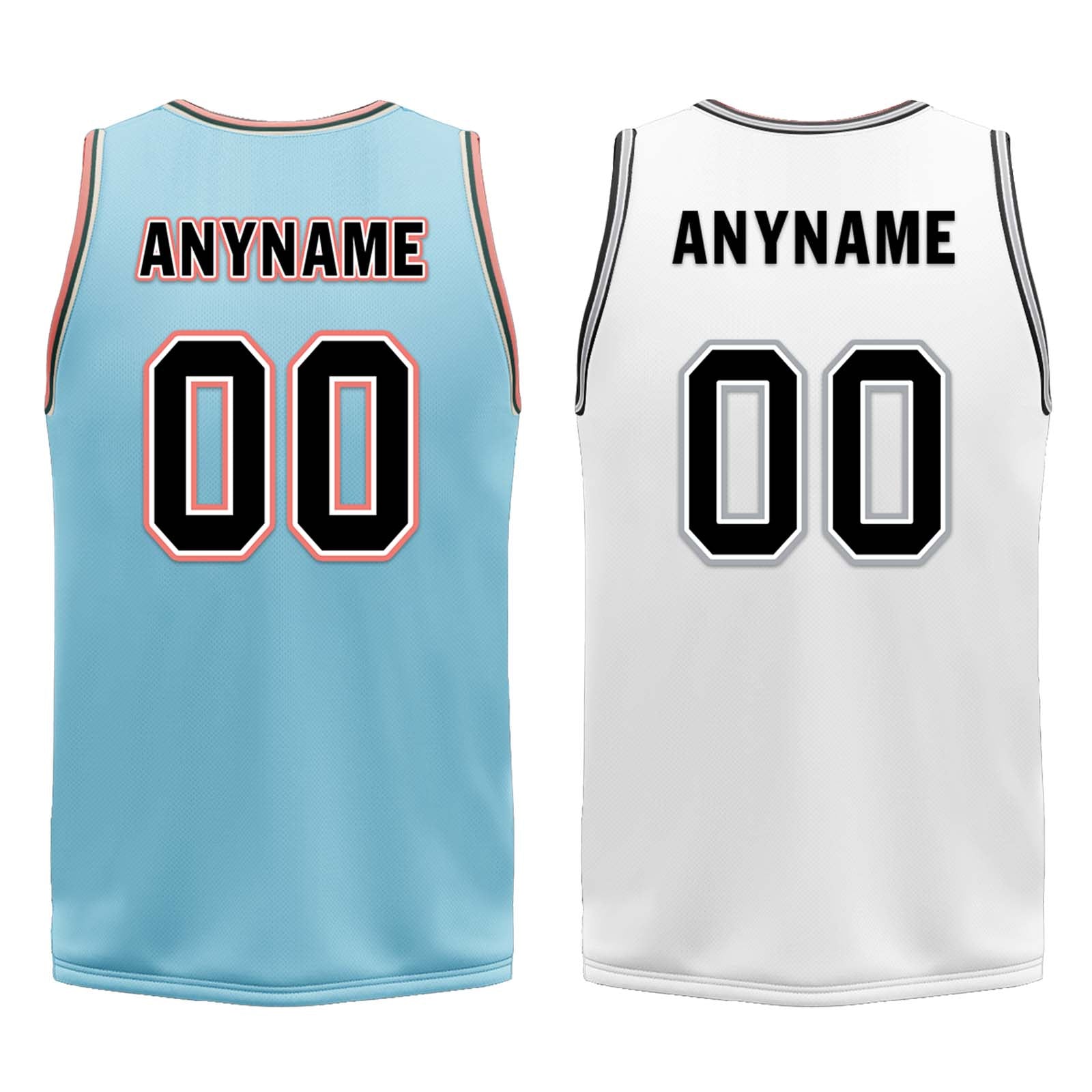 Custom San Antonio City Edition Reversible Basketball Jersey - Glacier Blue, Brown, Red | Personalized NBA Sports Jersey BBJ01R D0610 | Perfect for Games, Training & Fan Support