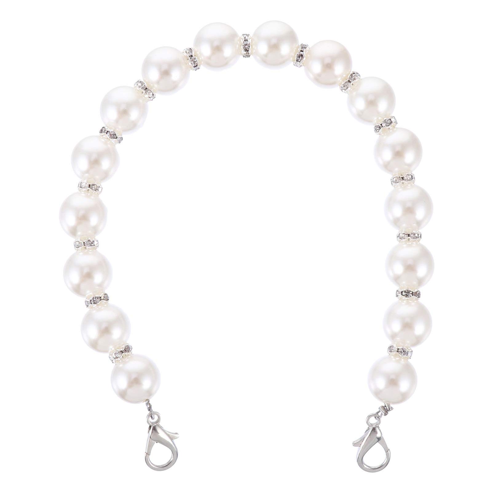 Pearl Purse Strap - Elegant Pearl Chain Bag Handle for DIY Handbag Accessories | Perfect for Evening Bags, Clutches & Crossbody Purse Styling
