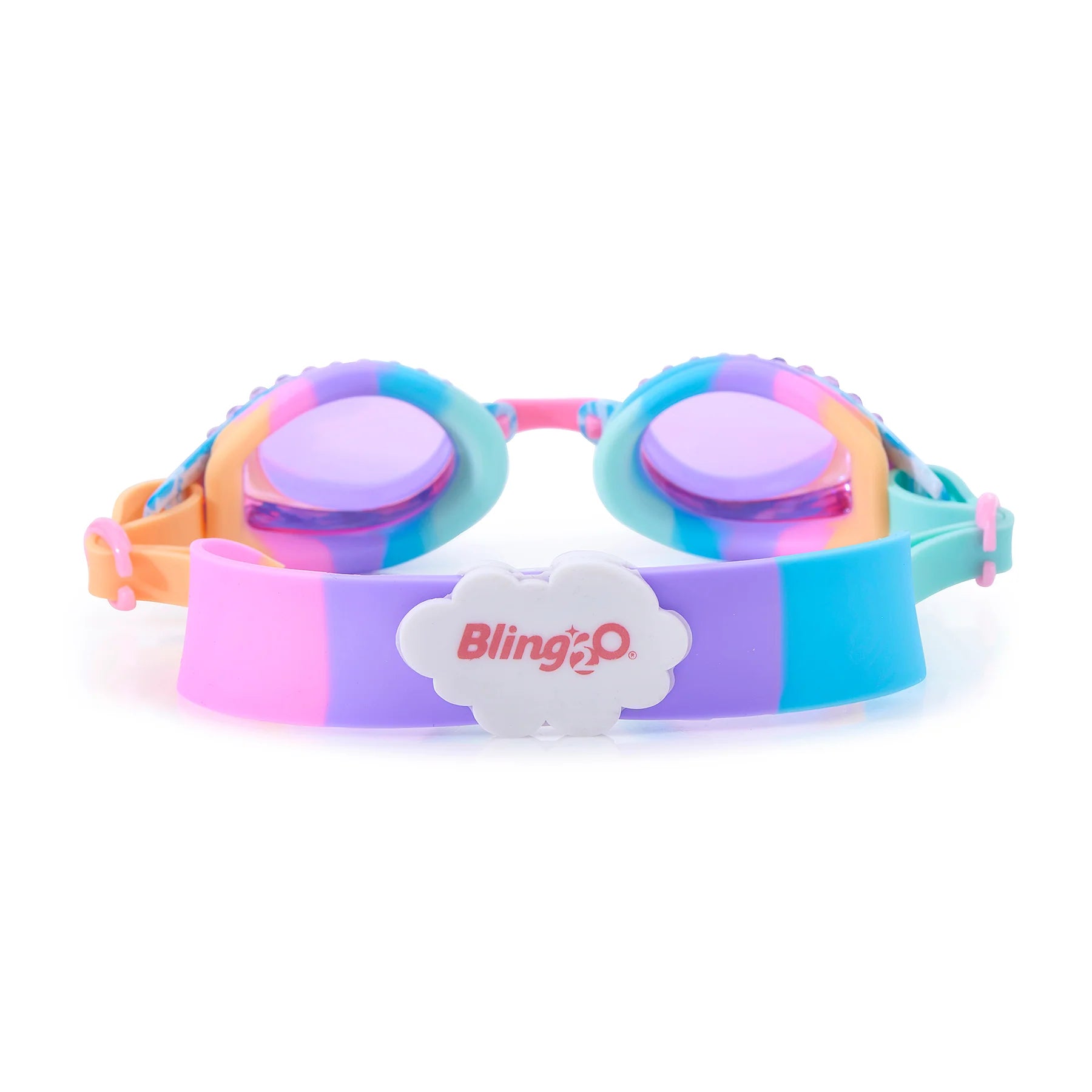 Bling2o Kids Swim Goggles - Anti-Fog UV Protection Swimming Goggles for Boys & Girls, Cloud Blue - Perfect for Pool, Beach & Summer Water Activities