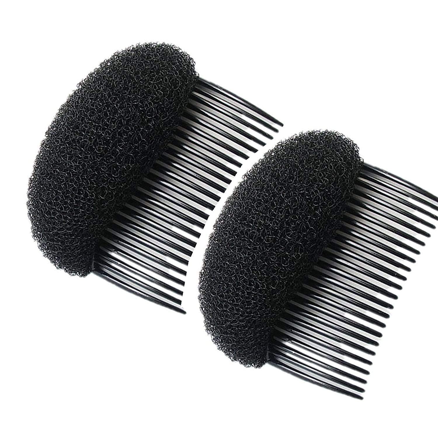 Wizme Volumizer Hair Donut Puffs Set of 2 with Comb - Hair Styling Tool for Women & Girls - Perfect for Updos, Buns & Special Occasions