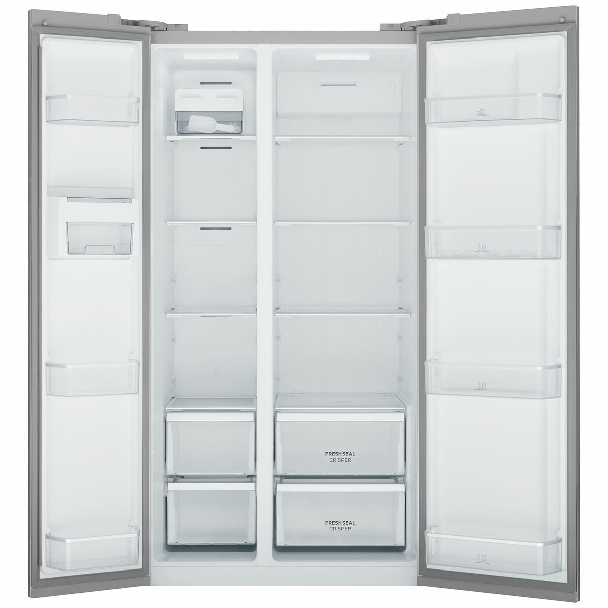 Westinghouse 624L Side by Side Refrigerator in Silver - WSE6630SA | Energy Efficient Large Capacity Fridge for Home, Kitchen & Office Use
