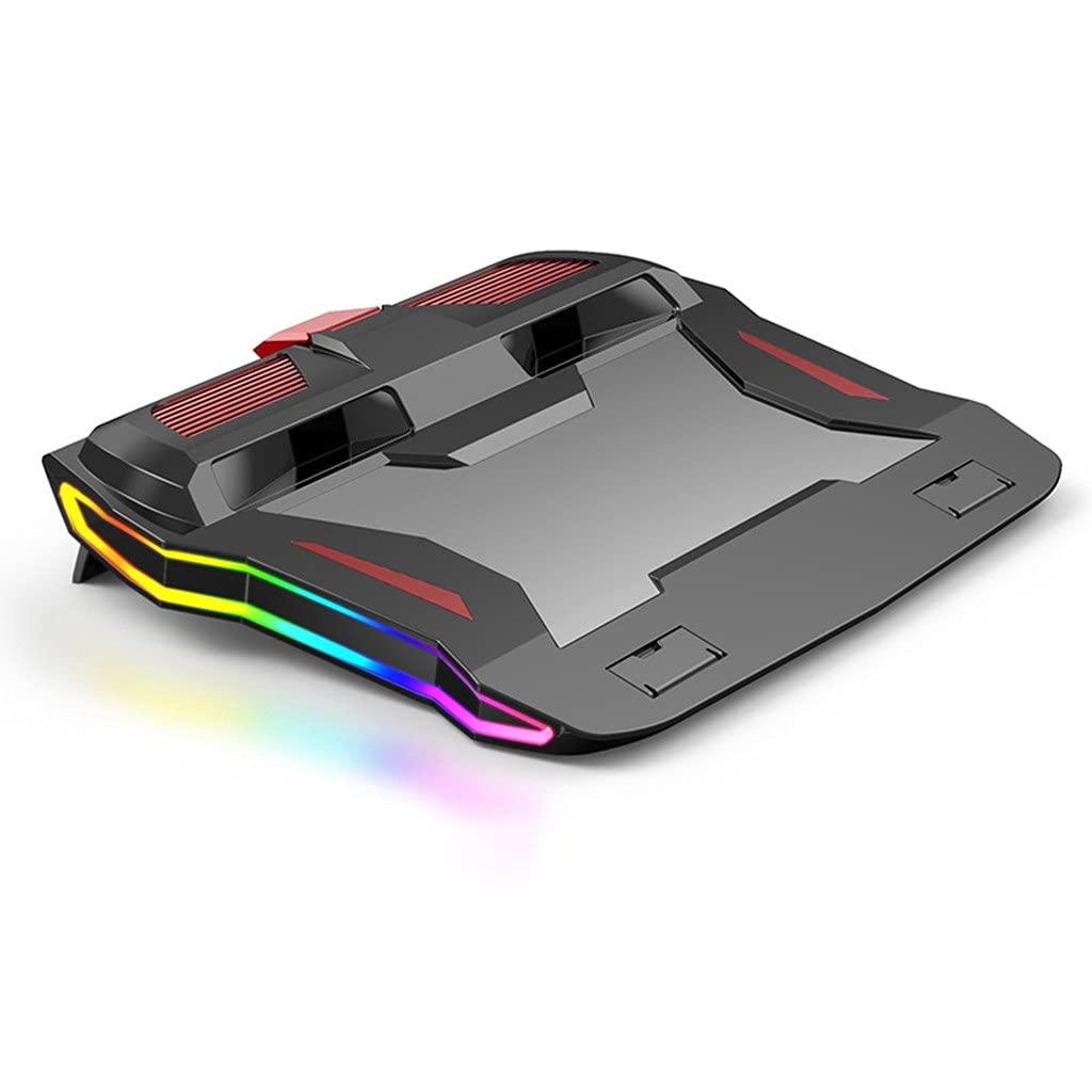 PDGJG RGB Gaming Laptop Cooler Stand - Adjustable Ergonomic Cooling Pad with 3000 RPM Powerful Airflow for 12-17 Inch Laptops | Perfect for Gaming, Office Work & Home Use