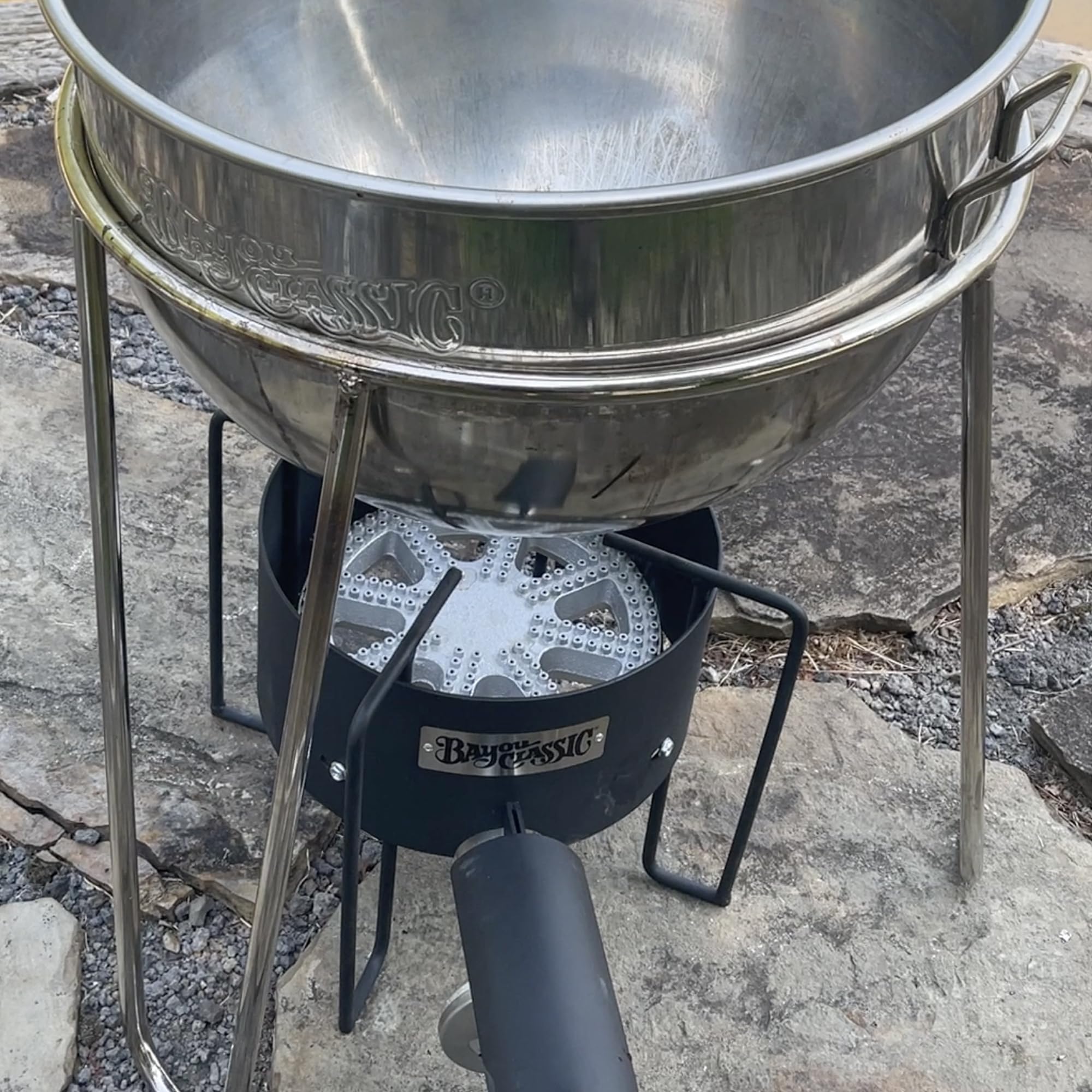 Bayou Classic KAB4 Banjo Burner - High-Pressure Propane Outdoor Cooker for Crawfish Boiling, Homebrewing & Large Batch Cooking | Perfect for Seafood Boils, Gumbo, Soup, Stew, Tamales & Beer Brewing | Great for Backyard Parties, Camping & Outdoor Events