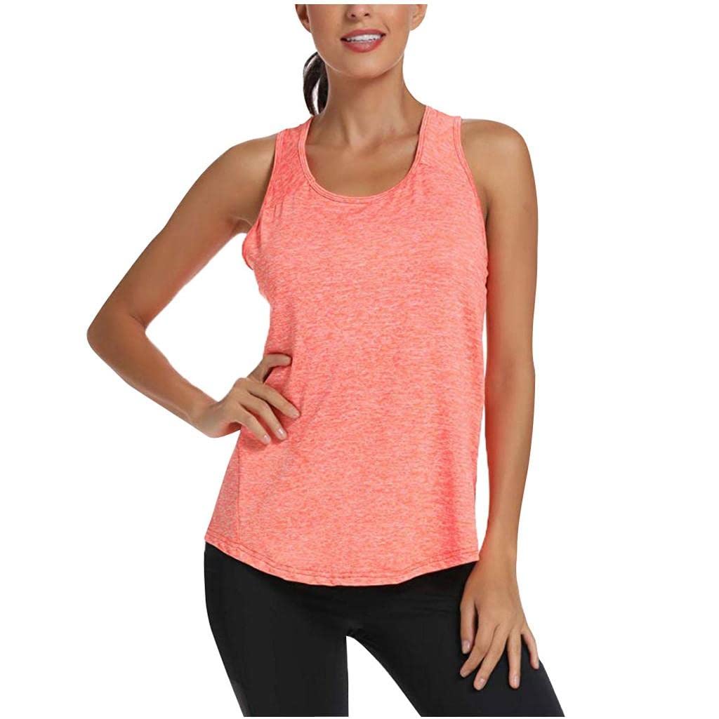 GUOBIOZIY Women's Casual & Workout Tops - Sleeveless Yoga Shirts, Gym Tank Tops with Backless Race Back Design for Fitness, Running & Summer Wear