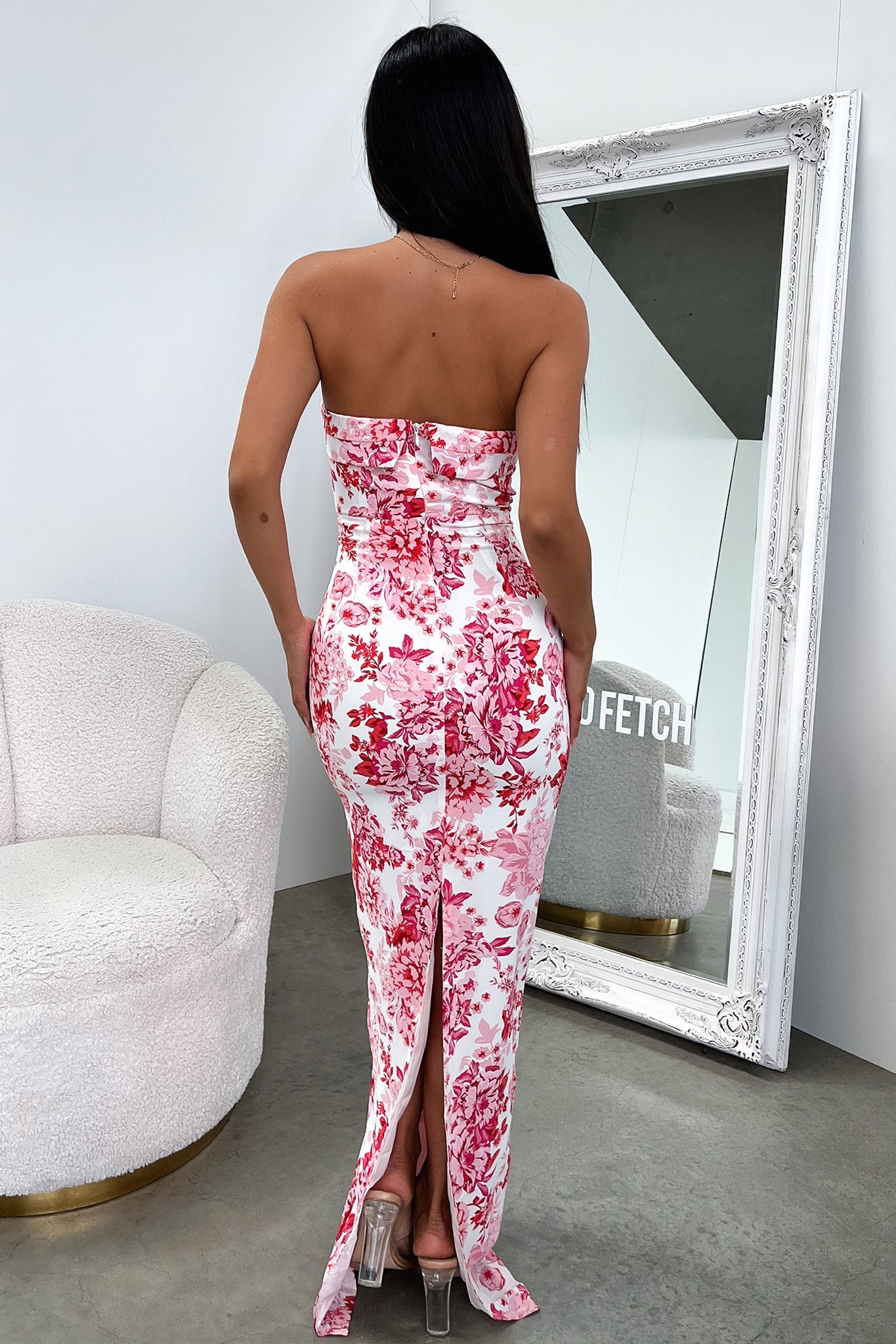 Charms Maxi Dress - Pink Floral Print Summer Beach Dress for Women | Perfect for Vacations, Weddings & Outdoor Parties