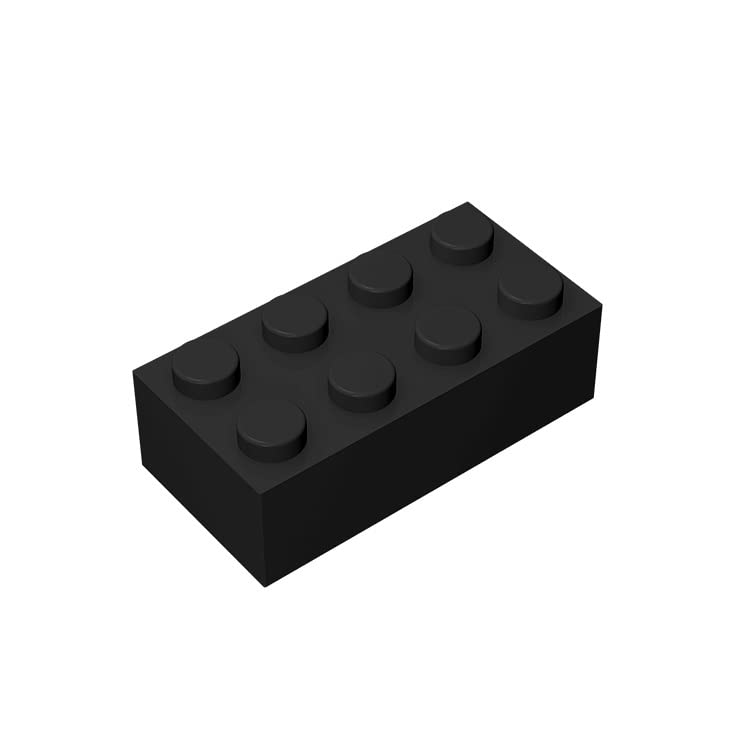 500-Piece Classic Black 2x4 Building Brick Blocks - Compatible with Lego 3001 & Major Brands, Creative Construction Toy Set for Kids & Adults - Perfect for STEM Learning, DIY Projects & Endless Building Fun