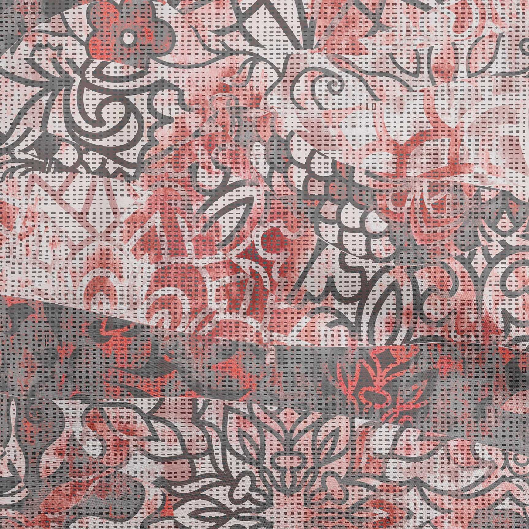 oneOone Rayon Gray Fabric - 56 Inch Wide Printed DIY Sewing Material for Clothing & Crafts | Perfect for Asian-Inspired Dresses, Blouses, and Home Decor Projects