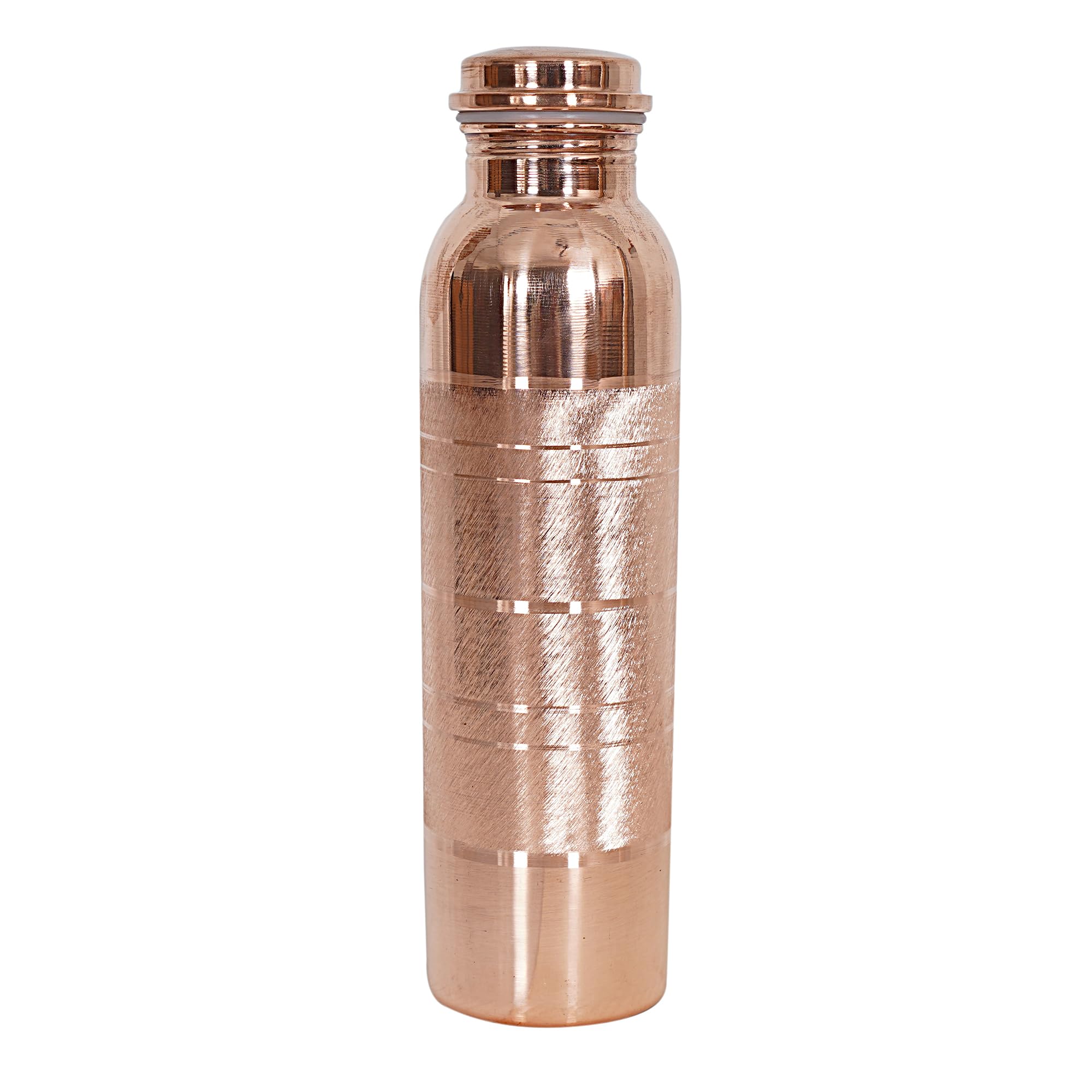 Pure Copper Water Bottle 34 Oz - Leak Proof, BPA-Free, Ayurvedic Water Storage for Health Benefits | Perfect for Yoga, Meditation & Daily Hydration