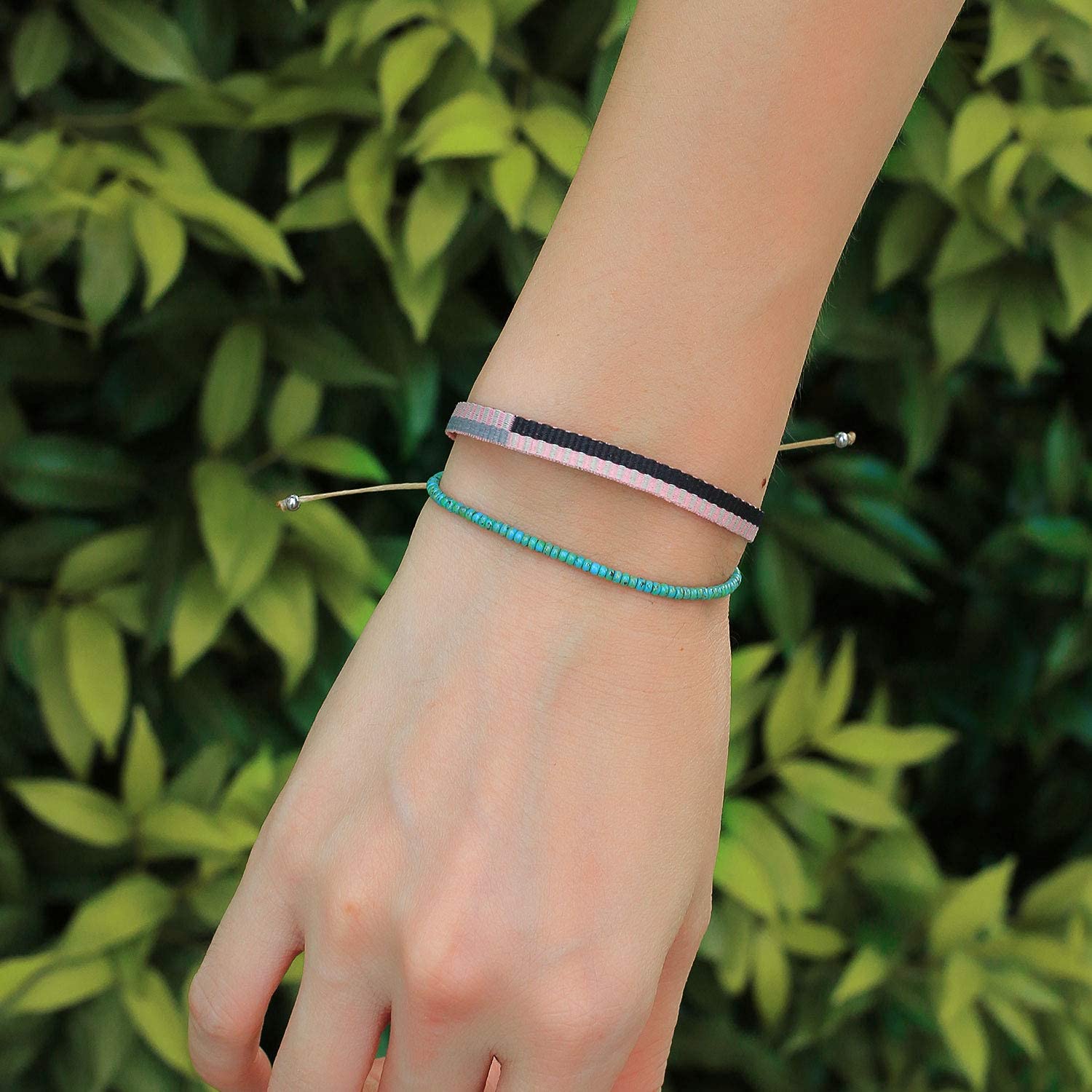 KELITCH Colorful Beaded Friendship Bracelets for Women - Trendy Thin Strand Fashion Jewelry for Everyday Wear, Gifts & Boho Style Accessories