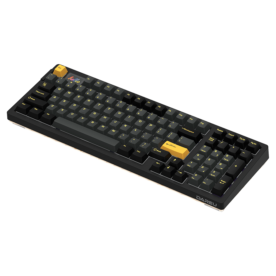 DAREU A98 PRO II Wireless Mechanical Keyboard - 98 Keys, RGB Backlit, Hot Swappable, OLED Display | Perfect for Gaming, Typing & Office Work