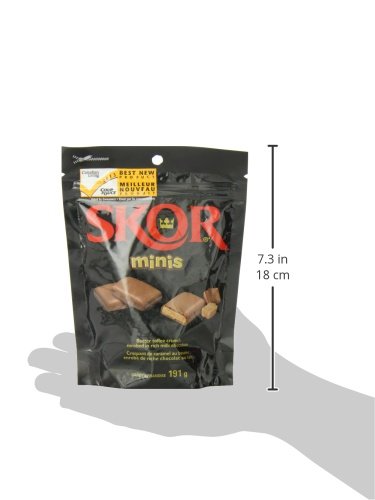 SKOR Chocolate Candy Bars with Buttered Toffee - Minis 191g (6.7oz) | Crunchy Toffee & Milk Chocolate Snacks for Parties, Gifts & Dessert Toppings