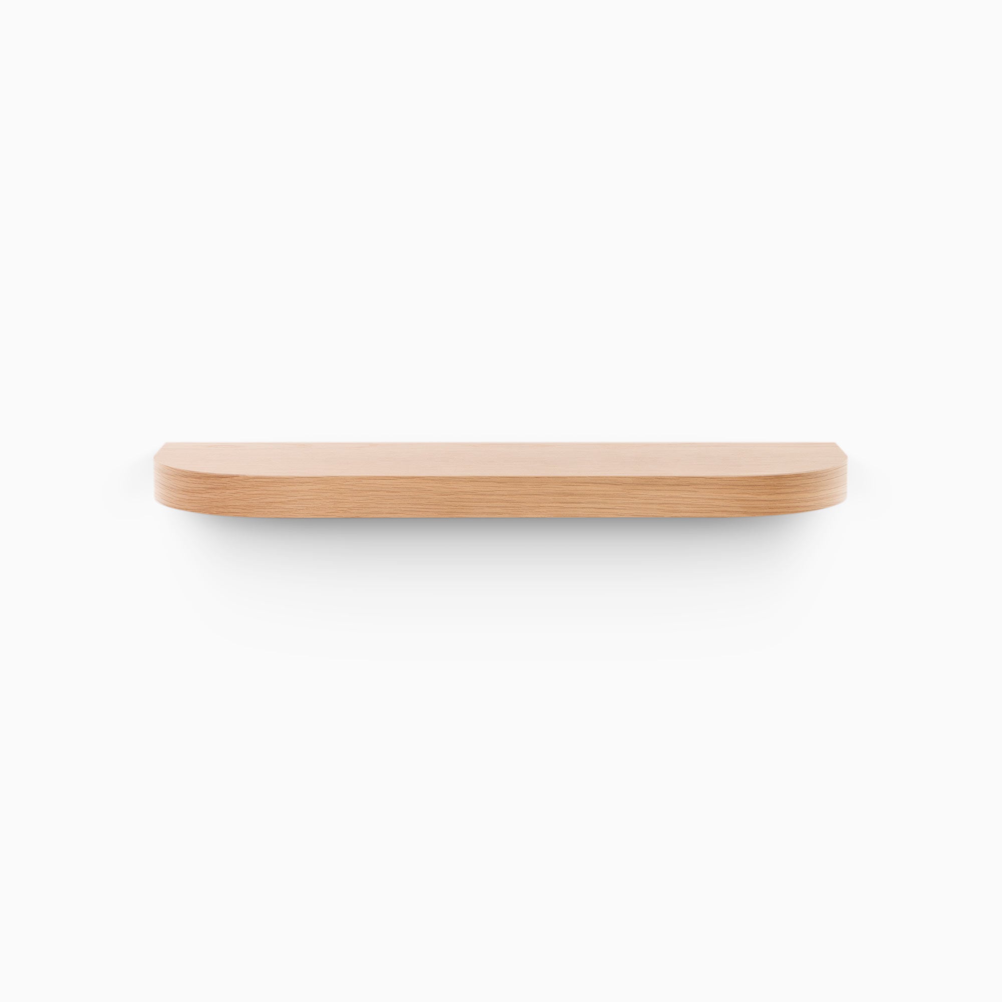 Aksel RADius White Oak Floating Shelf - Modern Wood Wall Shelf for Living Room, Kitchen, Bathroom & Office Decor