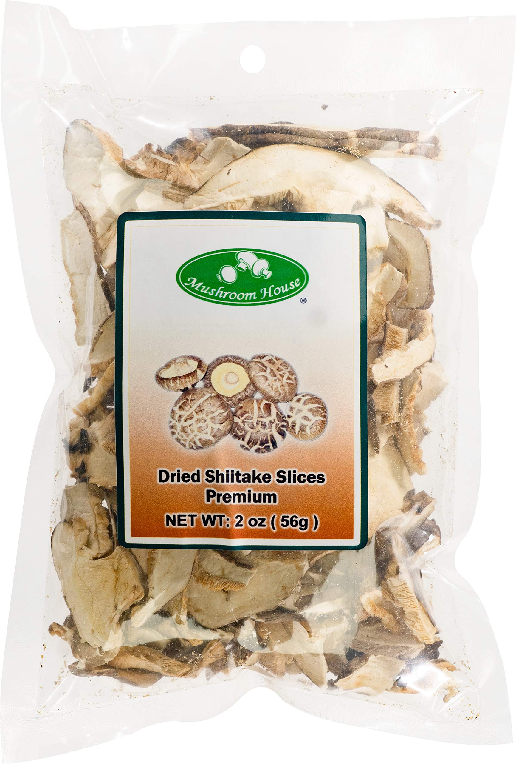 Premium Dried Shiitake Mushroom Slices - 2 Oz | Organic Mushroom House (MUSI1) | Perfect for Soups, Stir-Fries & Vegan Recipes