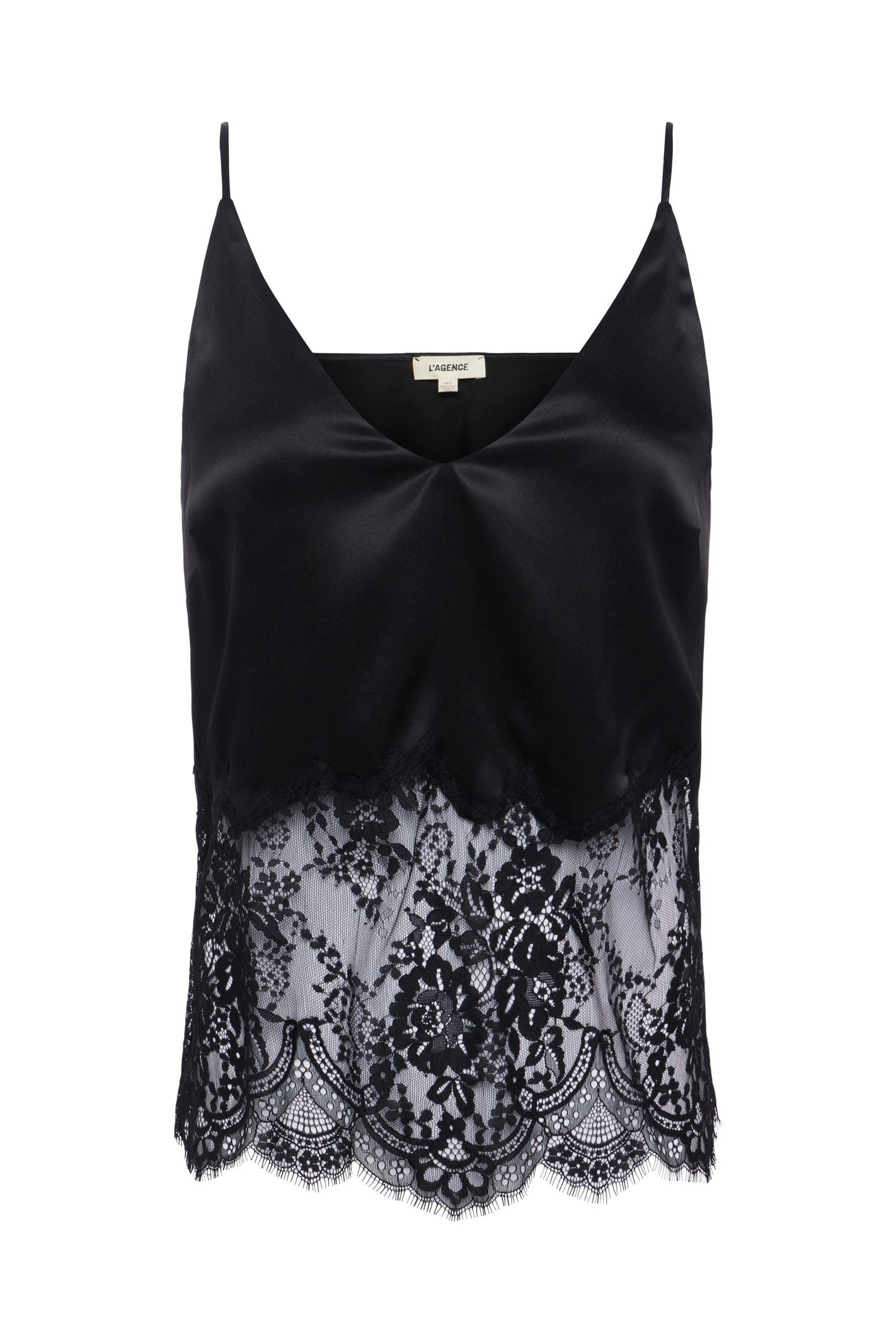 L'Agence Bryna Silk Lace Camisole Top - Women's Elegant Sleeveless Blouse for Evening Wear & Special Occasions