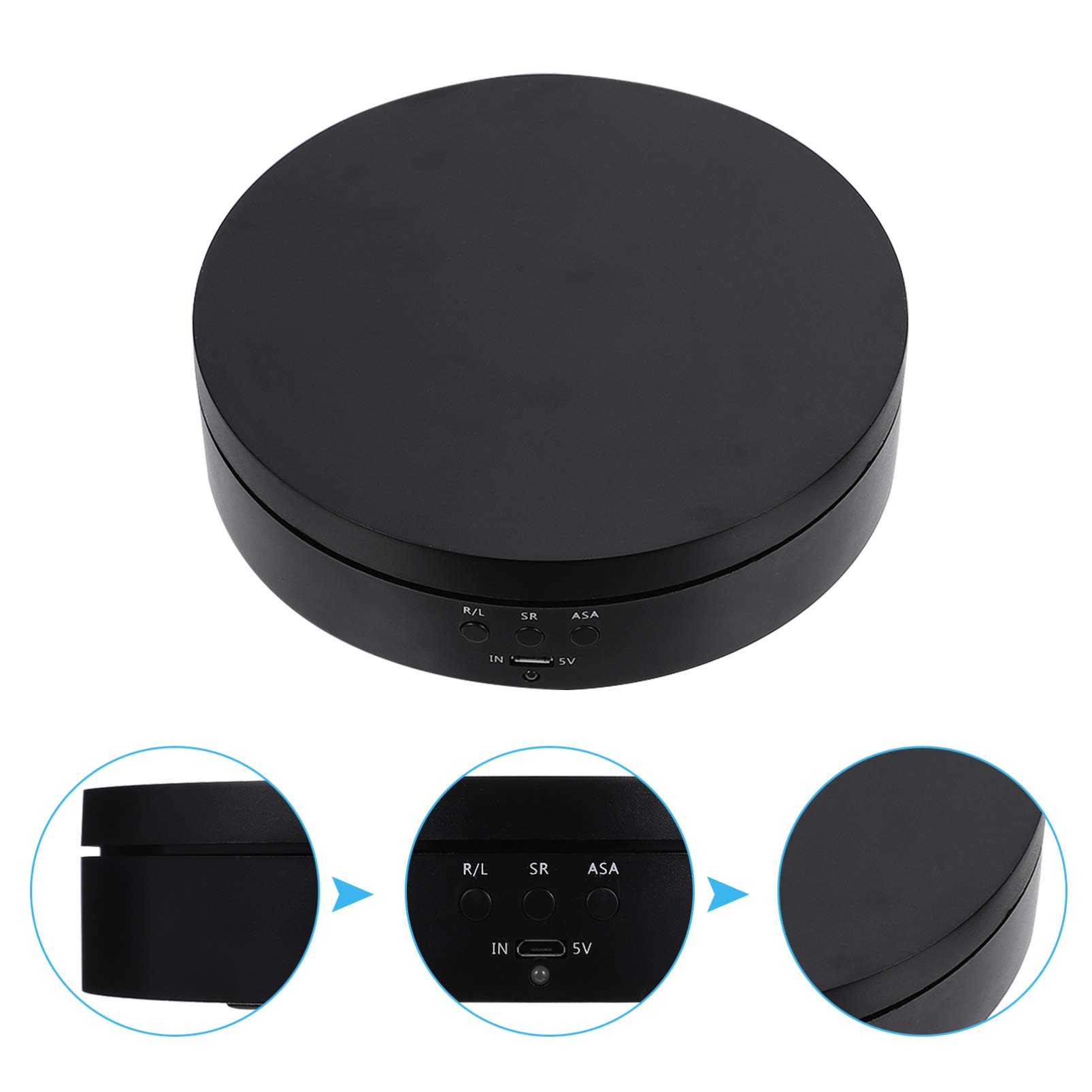 360° Automatic Rotating Display Stand - Electric Turntable for Jewelry, Cosmetics & Photography | ABS Swivel Base | Perfect for Product Showcase, Vanity Organizer & Ecommerce Visuals