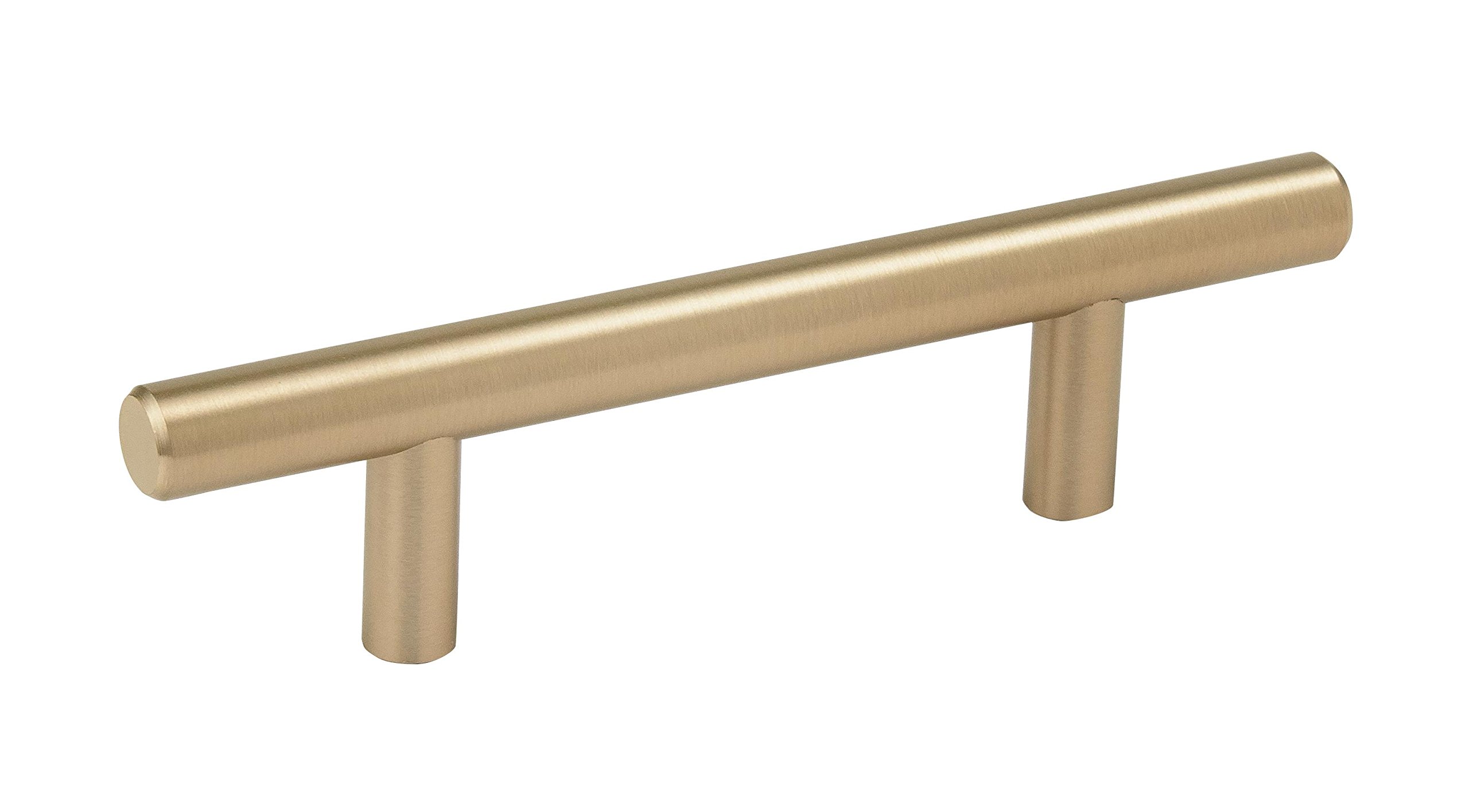 Amerock 3 Inch (76mm) Center-to-Center Golden Champagne Bar Pulls Cabinet Handles - 5 Pack for Kitchen Cabinets, Dressers & Bathroom Vanities