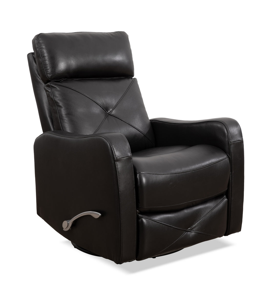 Blackberry Bliss Swivel Leather Recliner Chair - 360° Rotating PU Leather Lounge Chair with Ottoman for Living Room, Bedroom & Home Theater Comfort
