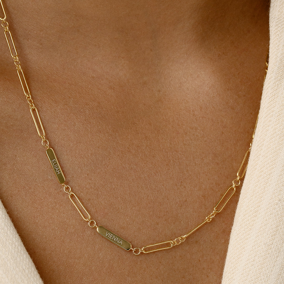 Stylish Etch Chain Necklace for Women - Dainty Gold & Silver Layering Necklace Jewelry - Perfect for Everyday Wear, Date Nights & Gifts
