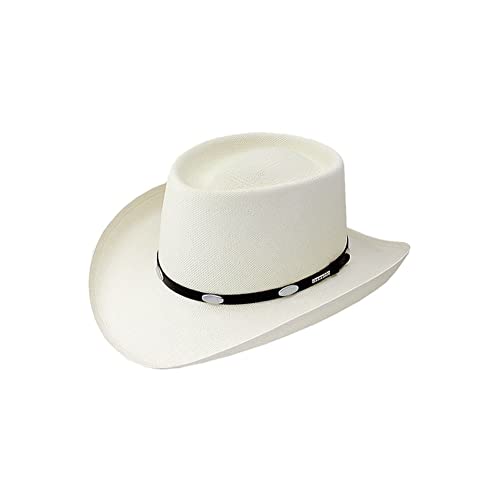 Stetson Royal Flush Straw Cowboy Hat for Men - Western Style Sun Protection - Perfect for Outdoor, Rodeo, and Summer Events